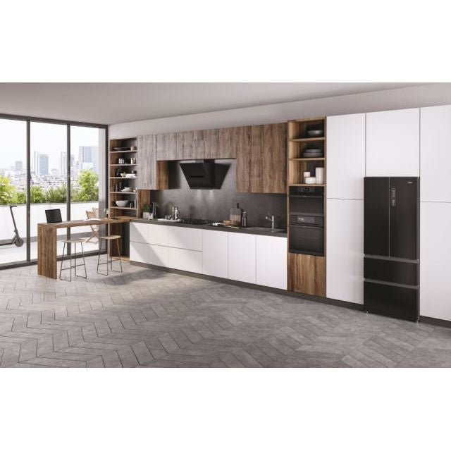 Haier I-Link 60CM Chimney Cooker Hood - Black | HADG6DS46BWIFI from Haier - DID Electrical
