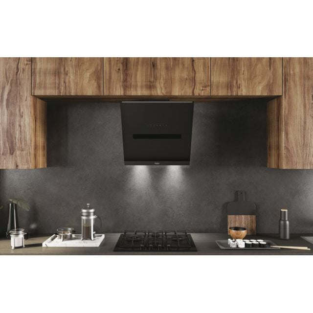 Haier I-Link 60CM Chimney Cooker Hood - Black | HADG6DS46BWIFI from Haier - DID Electrical