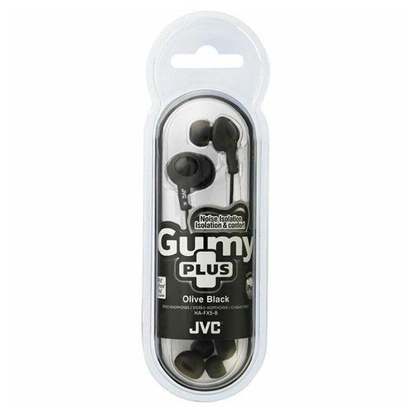 JVC Gumy Plus In-Ear Wired Headphones with Mic - Black | HAFX7MBNU from JVC - DID Electrical