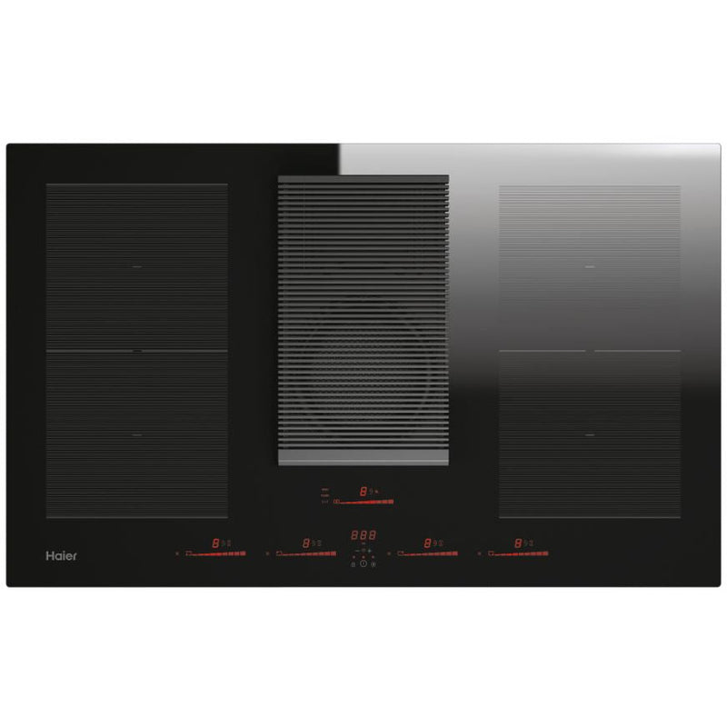 Haier I-Dual Series 6 83cm 4 Zone Electric Induction Vented Hob- Black | HAIH8IFMCF from Haier - DID Electrical