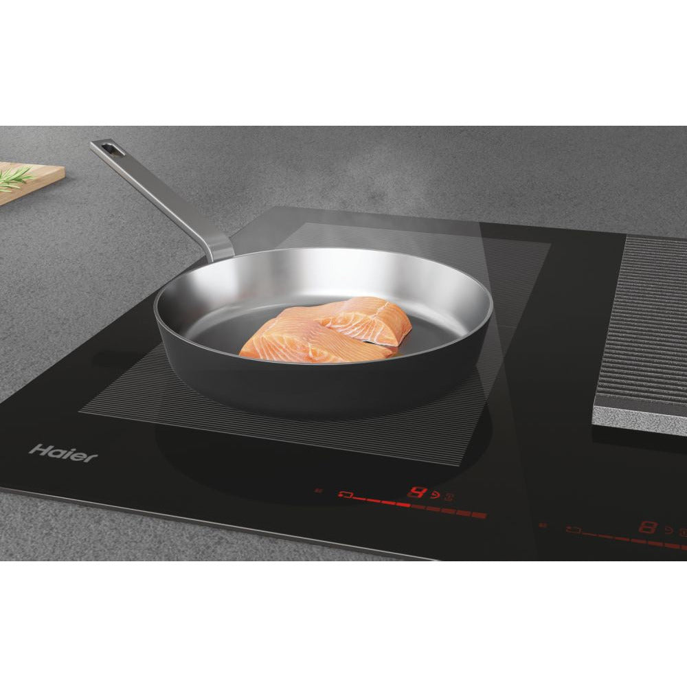 Haier I-Dual Series 6 83cm 4 Zone Electric Induction Vented Hob- Black | HAIH8IFMCF from Haier - DID Electrical