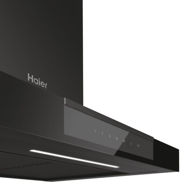 Haier I-Link 60CM Chimney Cooker Hood - Black | HATS6DS46BWIFI from Haier - DID Electrical