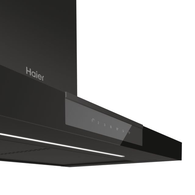 Haier I-Link 90CM Chimney Cooker Hood - Black | HATS9DS46BWIFI from Haier - DID Electrical