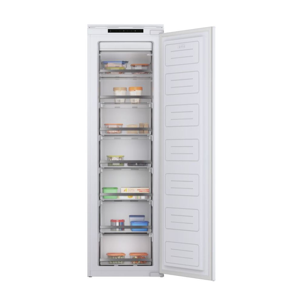 Haier UP 55 Series 6 200L Frost Free Built-in Upright Freezer - White | HAUN518EWK from Haier - DID Electrical