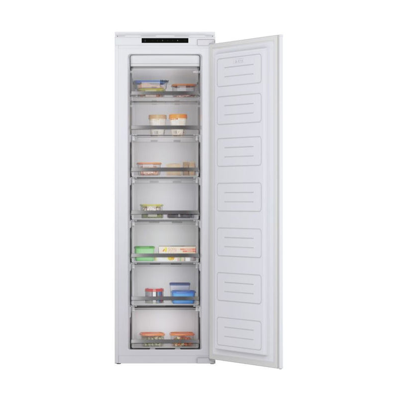 Haier UP 55 Series 6 200L Frost Free Built-in Upright Freezer - White | HAUN518EWK from Haier - DID Electrical