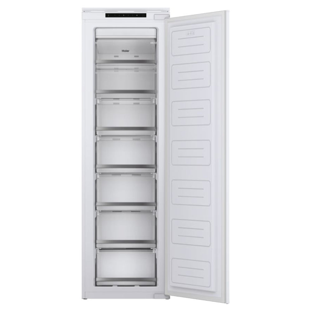 Haier UP 55 Series 6 200L Frost Free Built-In Upright Freezer - White | HAUN518EWK from Haier - DID Electrical
