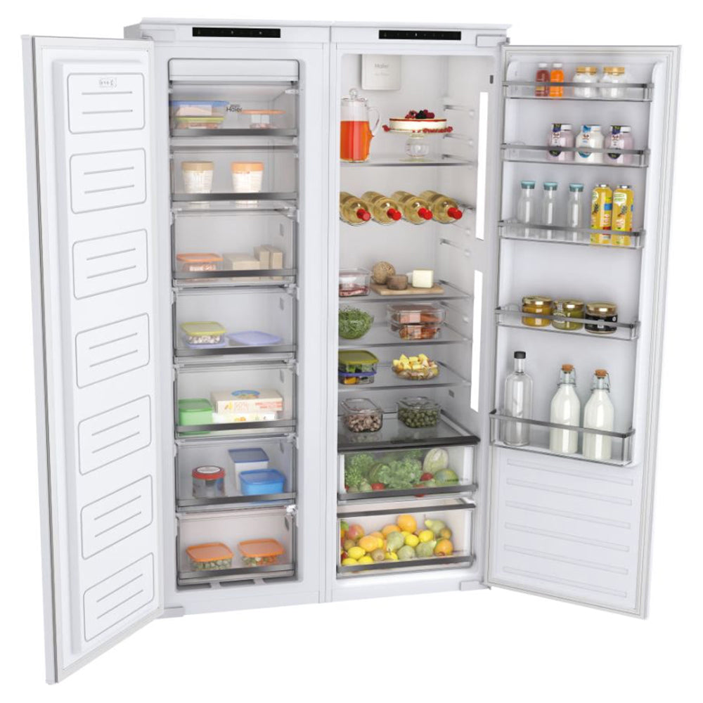 Haier UP 55 Series 6 200L Frost Free Built-In Upright Freezer - White | HAUN518EWK from Haier - DID Electrical