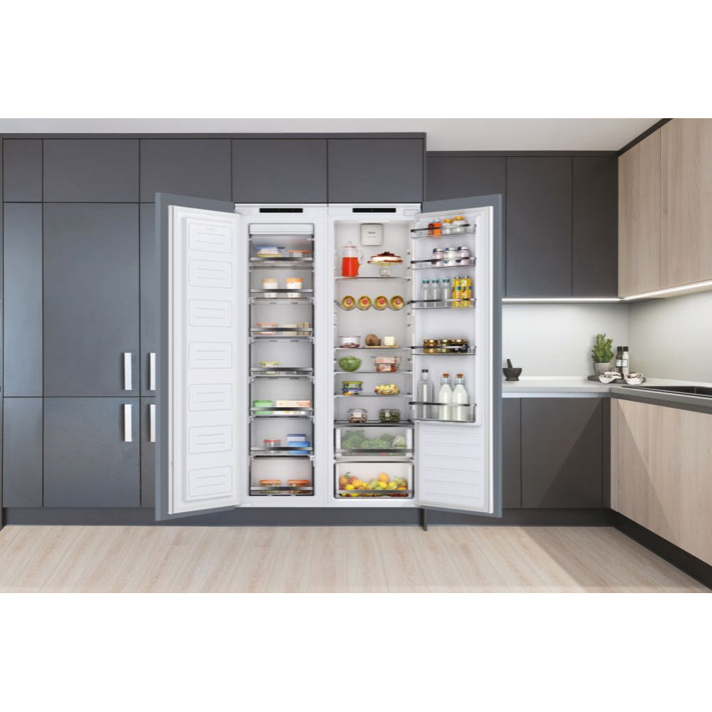 Haier UP 55 Series 6 200L Frost Free Built-In Upright Freezer - White | HAUN518EWK from Haier - DID Electrical