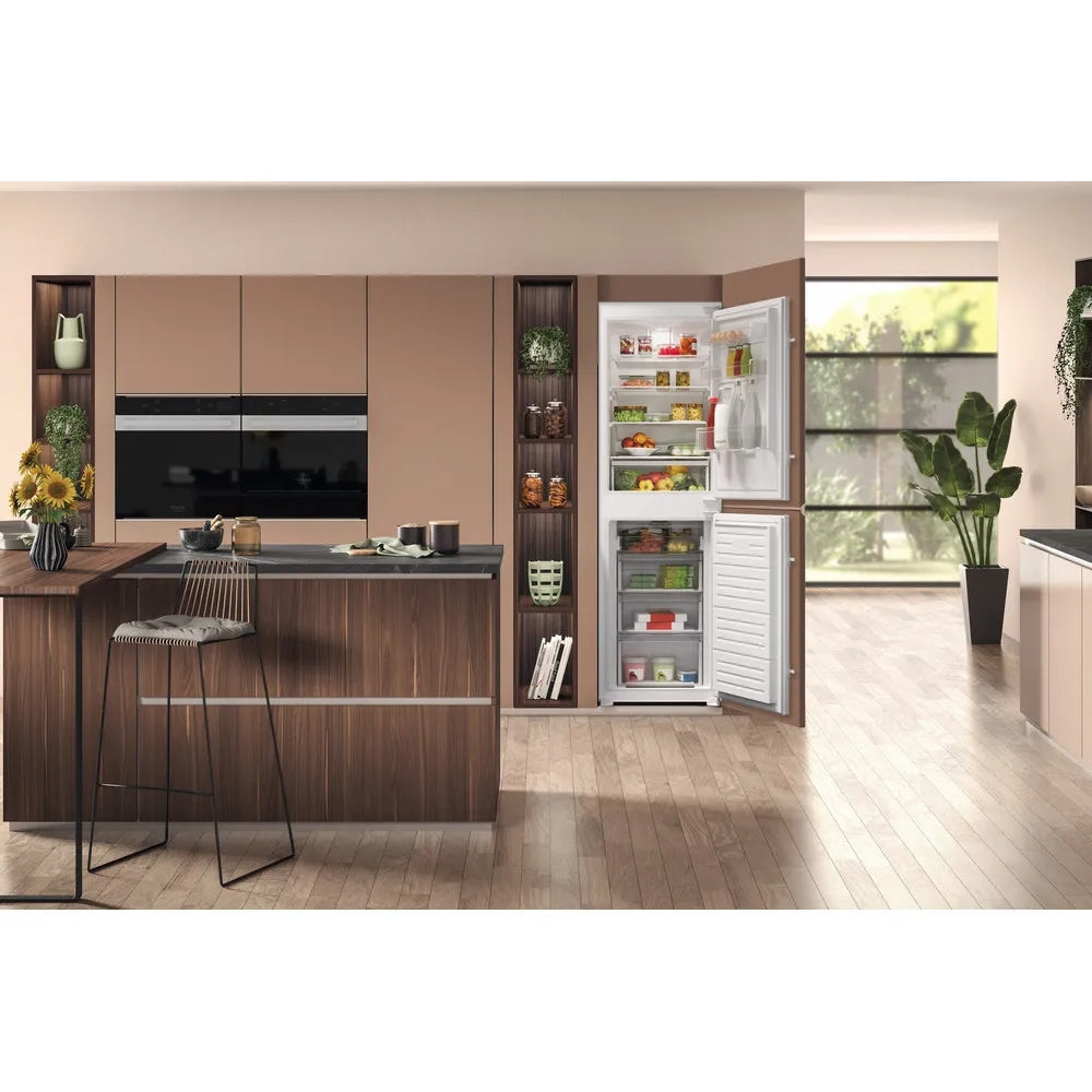 Hotpoint 230L No Frost Integrated Fridge Freezer - White | HBC18 5050 F2 from Hotpoint - DID Electrical