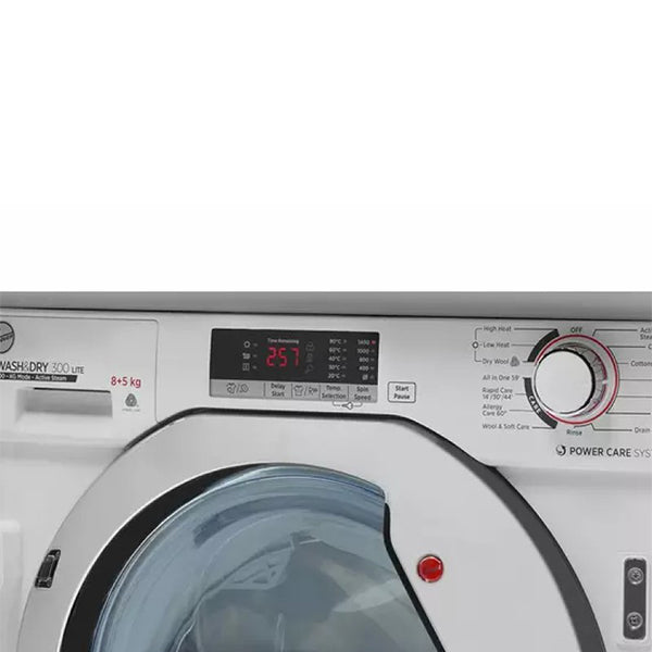 Hoover 8KG/5KG 1400 Spin Integrated Washer Dryer - White | HBDS485D2ACE-80 from Hoover - DID Electrical