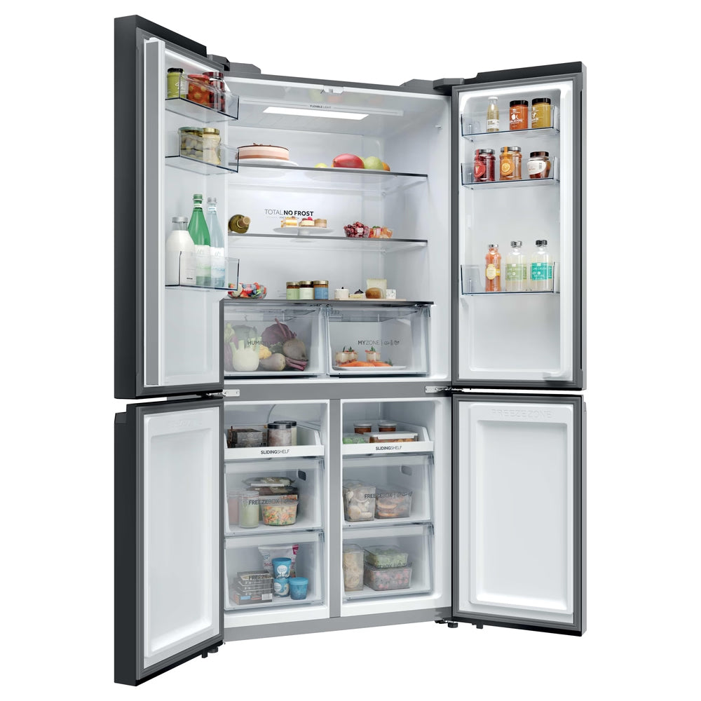 Haier Cube 90 3 651L Frost Free Multi-door Fridge Freezer - Slate Black | HCR39F19ENPT from Haier - DID Electrical