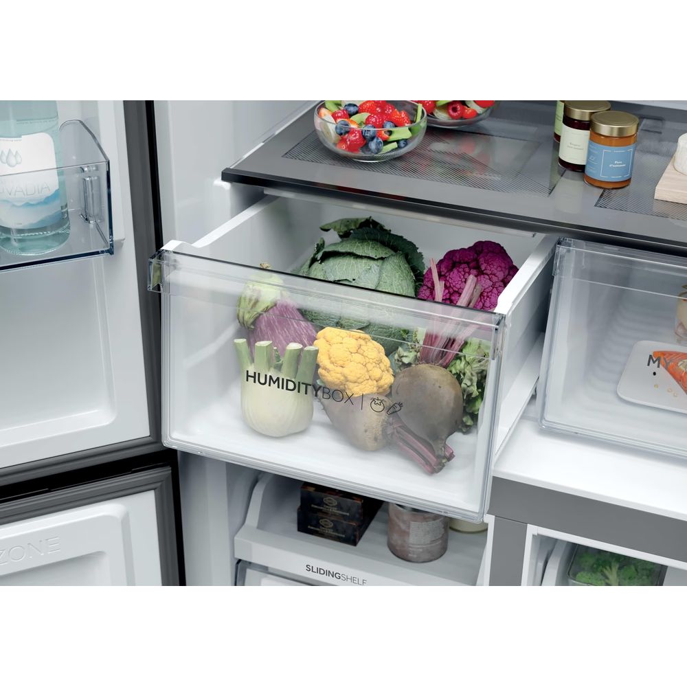 Haier Cube 90 3 651L Frost Free Multi-door Fridge Freezer - Slate Black | HCR39F19ENPT from Haier - DID Electrical