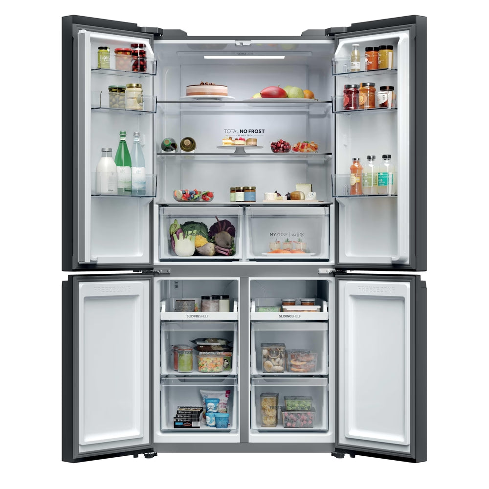 Haier Cube 90 3 651L Frost Free Multi-door Fridge Freezer - Slate Black | HCR39F19ENPT from Haier - DID Electrical