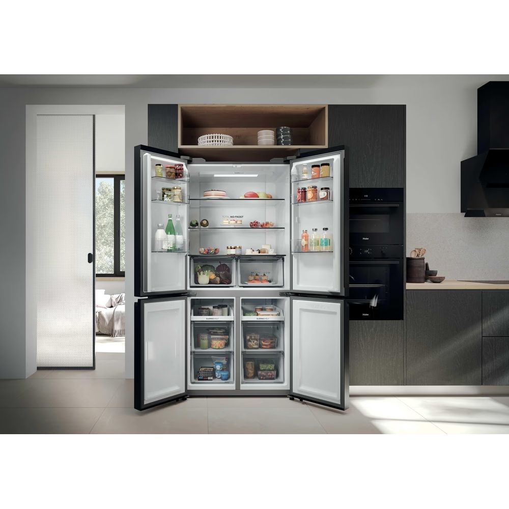 Haier Cube 90 3 651L Frost Free Multi-door Fridge Freezer - Slate Black | HCR39F19ENPT from Haier - DID Electrical