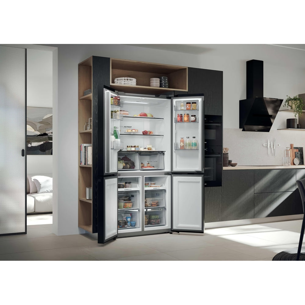 Haier Cube 90 3 651L Frost Free Multi-door Fridge Freezer - Slate Black | HCR39F19ENPT from Haier - DID Electrical