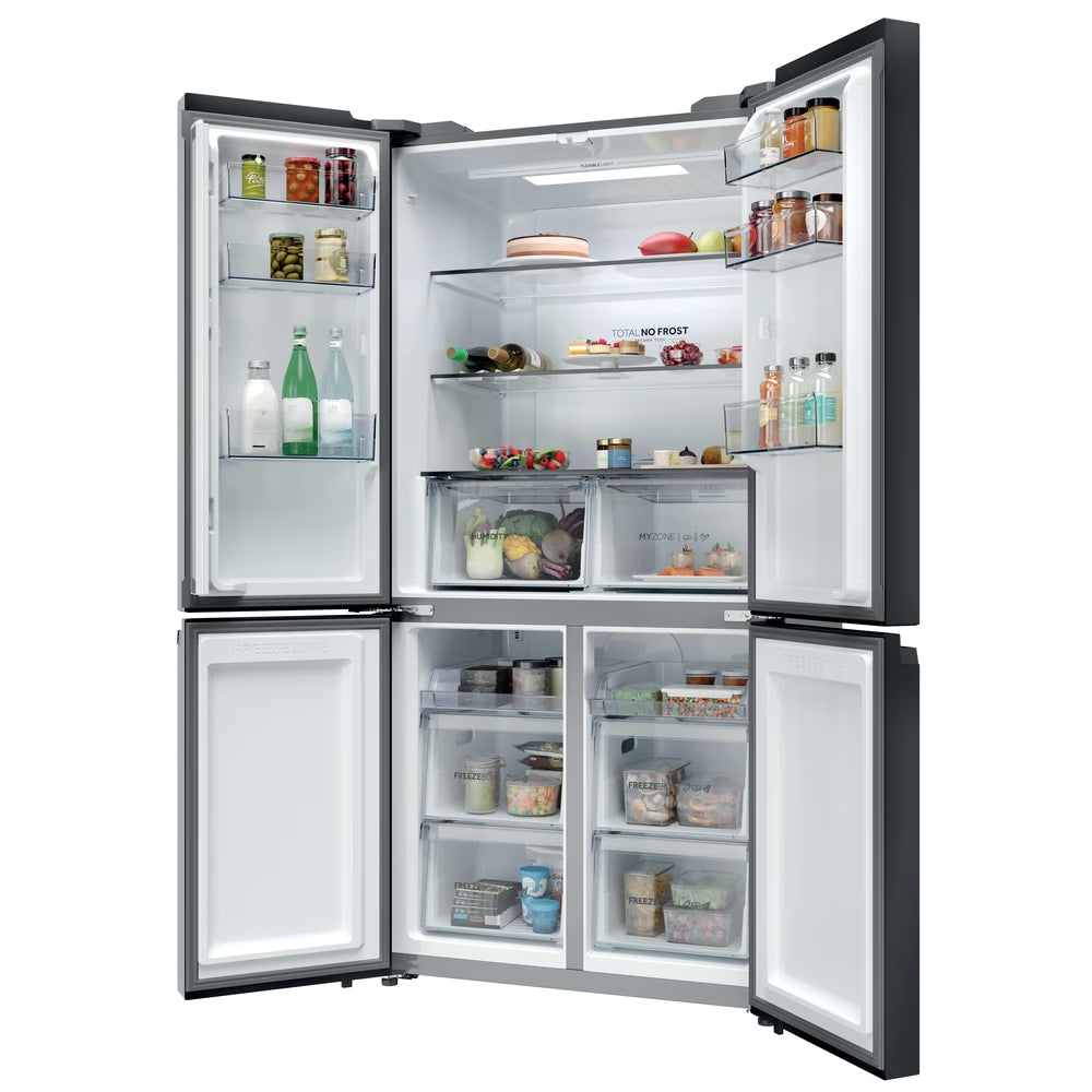 Haier Cube 90 3 651L Frost Free Multi-door Fridge Freezer - Slate Black | HCR39F19ENPT from Haier - DID Electrical