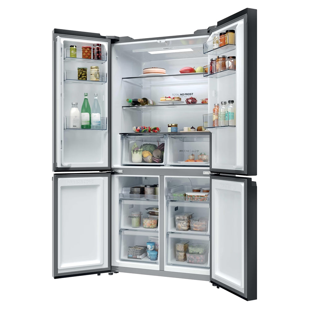Haier Cube 90 3 651L Frost Free Multi-door Fridge Freezer - Slate Black | HCR39F19ENPT from Haier - DID Electrical
