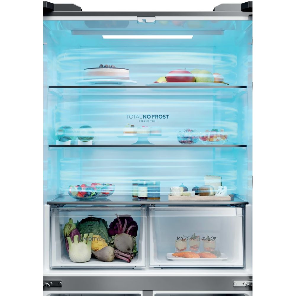 Haier Cube 90 3 651L Frost Free Multi-door Fridge Freezer - Slate Black | HCR39F19ENPT from Haier - DID Electrical