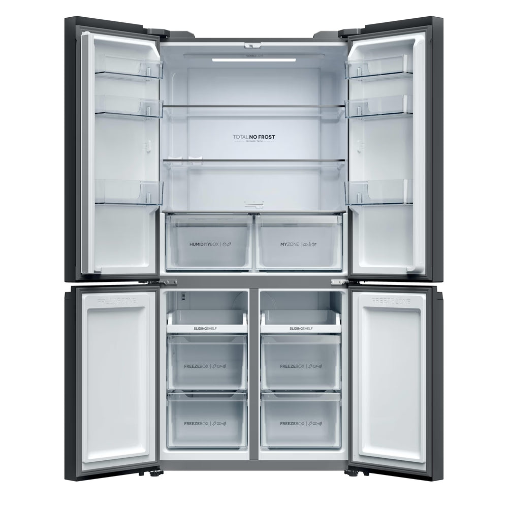 Haier Cube 90 3 651L Frost Free Multi-door Fridge Freezer - Slate Black | HCR39F19ENPT from Haier - DID Electrical