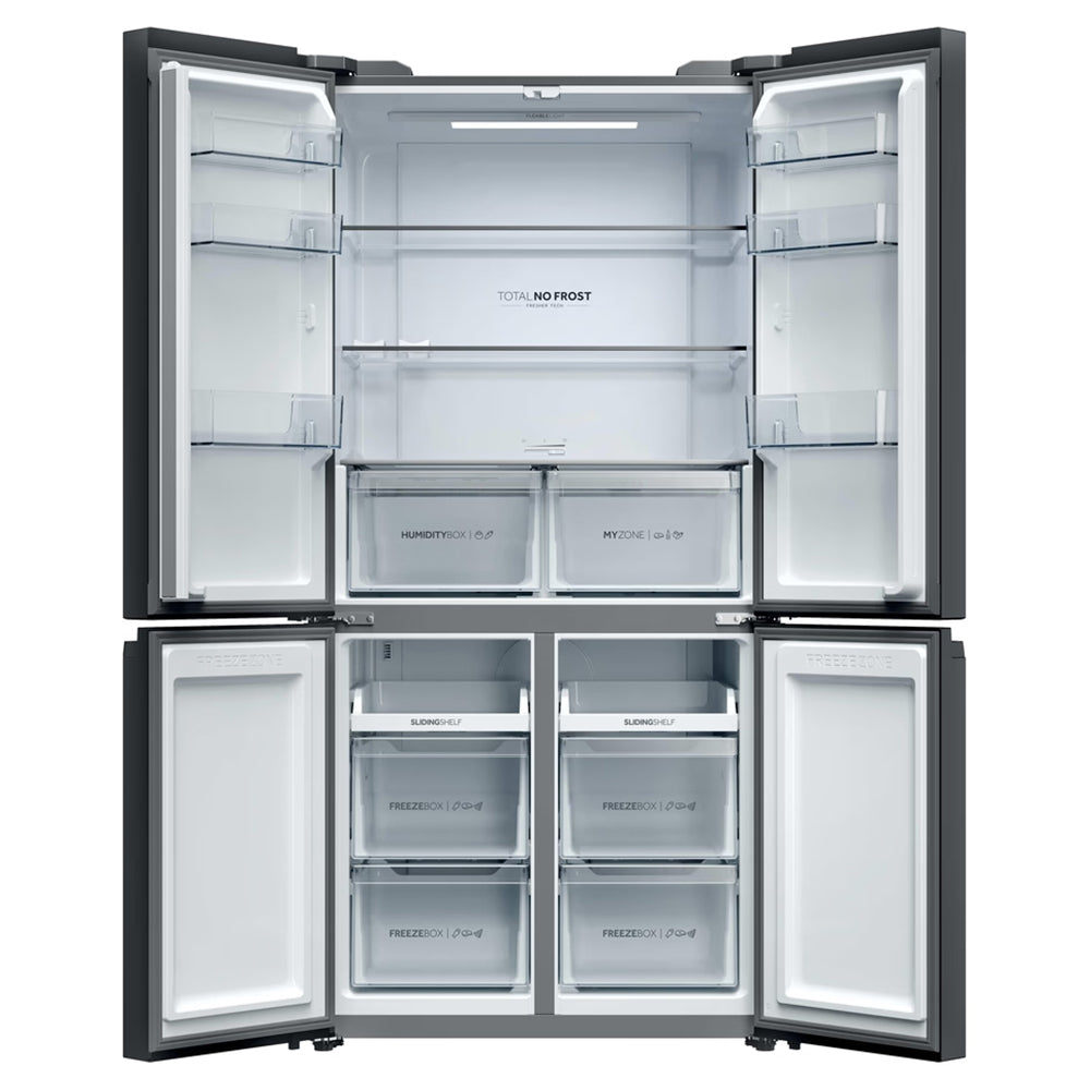 Haier Cube 90 3 651L Frost Free Multi-door Fridge Freezer - Slate Black | HCR39F19ENPT from Haier - DID Electrical