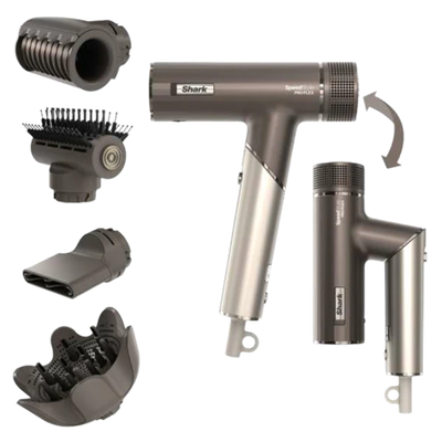 Shark SpeedStyle Pro Flex 4-In-1 High Velocity Hair Dryer - Mocha & Silver | HD542UK from Shark - DID Electrical