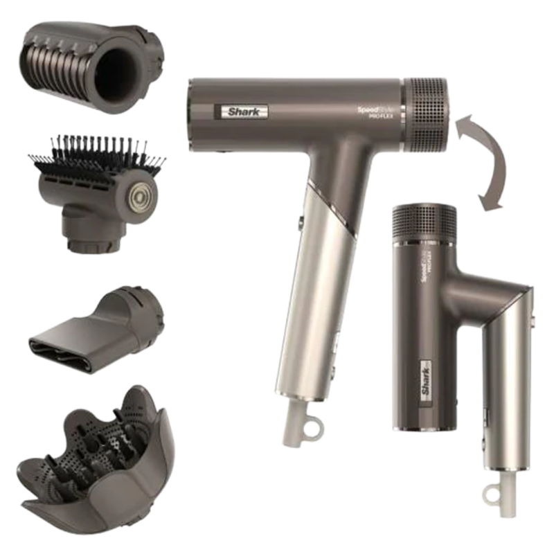 Shark SpeedStyle Pro Flex 4-In-1 High Velocity Hair Dryer - Mocha & Silver | HD542UK from Shark - DID Electrical