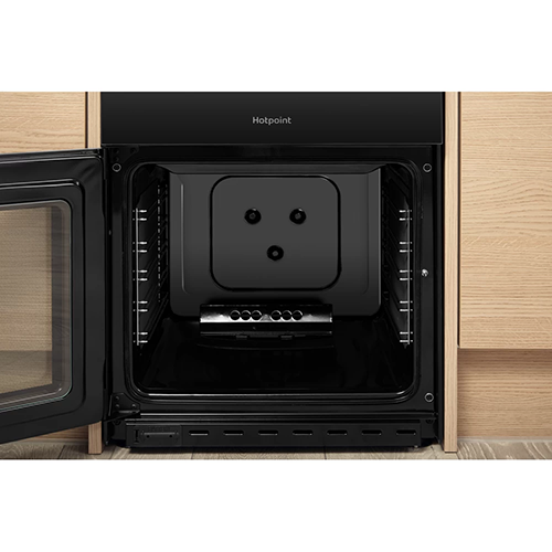 Hotpoint 50CM Freestanding Gas Double Cooker - Black | HD5G00KCB/UK from Hotpoint - DID Electrical
