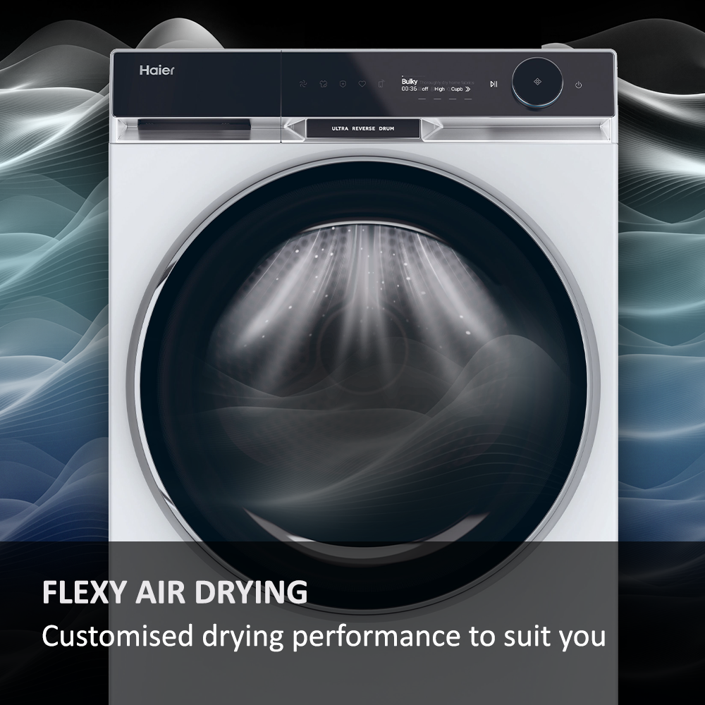 Haier X Series 11 9KG Freestanding Heat Pump Tumble Dryer - White | HD90-A3Q397U1-UK from Haier - DID Electrical