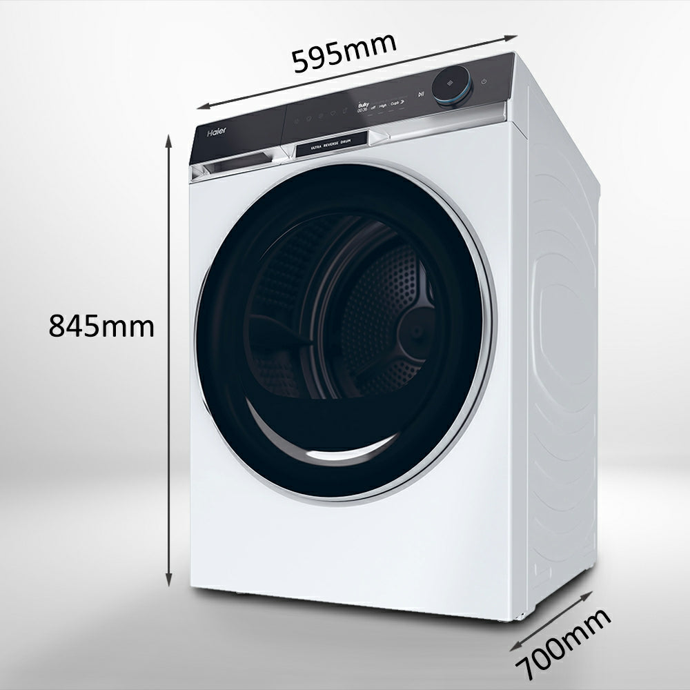 Haier X Series 11 9KG Freestanding Heat Pump Tumble Dryer - White | HD90-A3Q397U1-UK from Haier - DID Electrical