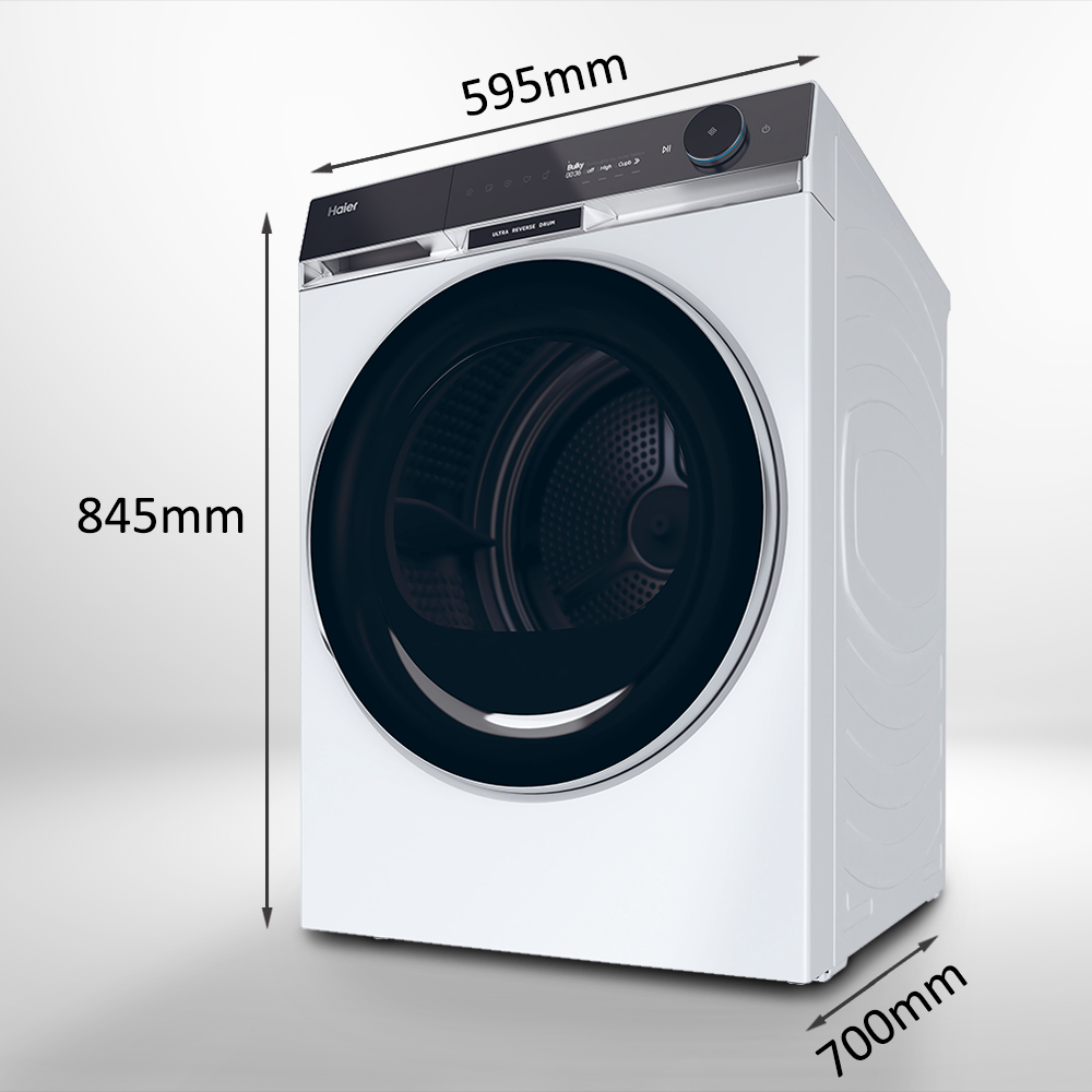 Haier X Series 11 9KG Freestanding Heat Pump Tumble Dryer - White | HD90-A3Q397U1-UK from Haier - DID Electrical