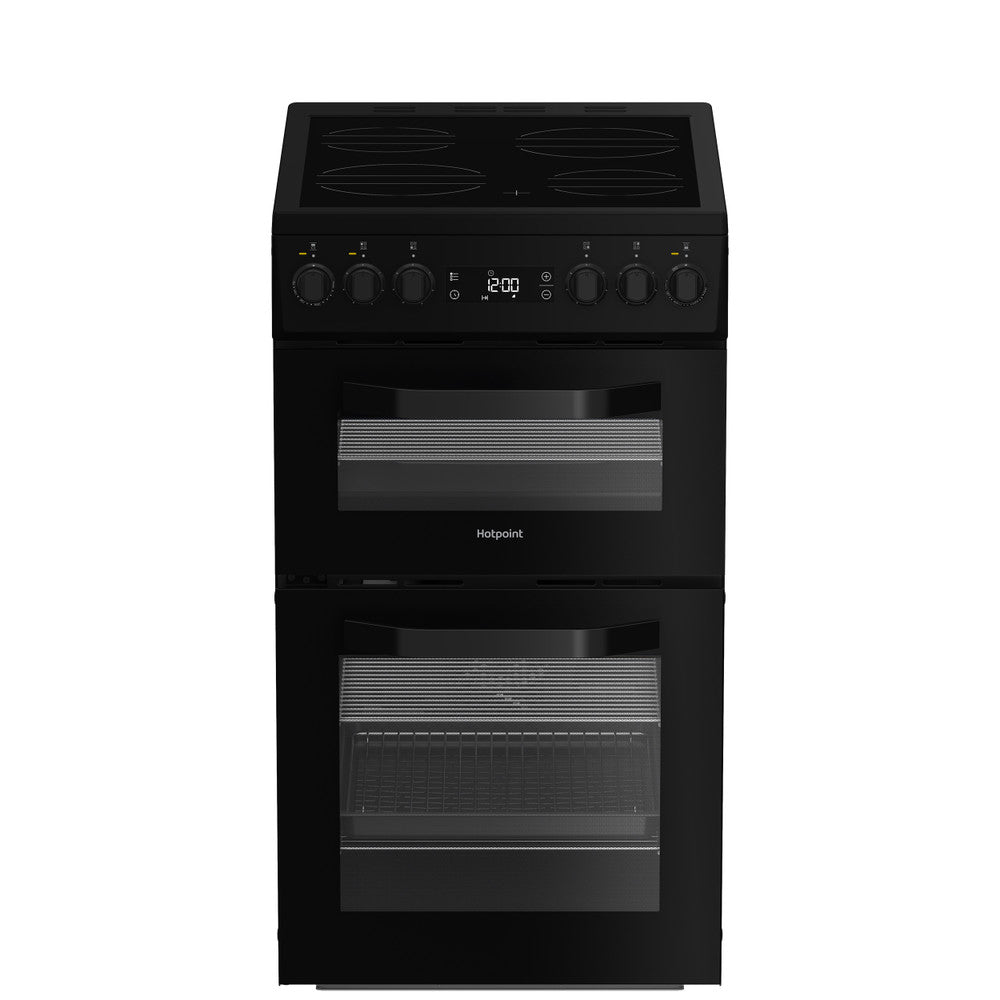 Hotpoint 50CM Freestanding Electric Cooker - Black | HDE5VDCB from Hotpoint - DID Electrical ()