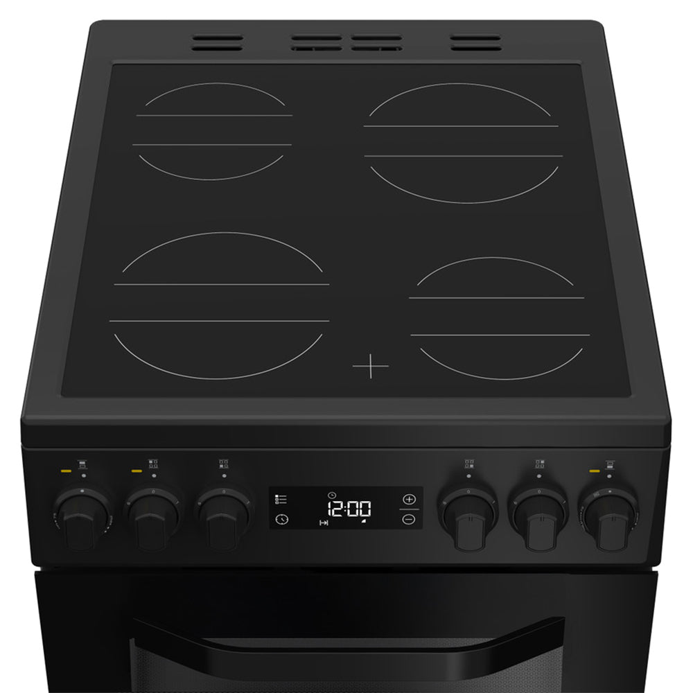 Hotpoint 50CM Freestanding Electric Cooker - Black | HDE5VDCB from Hotpoint - DID Electrical