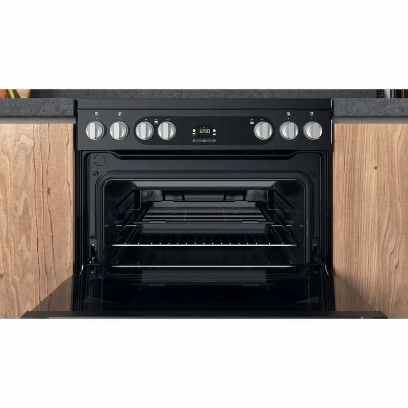 Hotpoint 60cm Freestanding Electric Double Cooker - Black | HDM67V9HCB from Hotpoint - DID Electrical