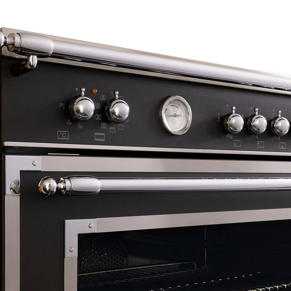 Bertazzoni Heritage 100cm Dual Fuel Range Cooker - Nero Matt | HER106L3ENET from Bertazzoni - DID Electrical