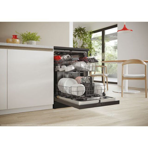 Hoover H-DISH 300 13 Place Settings Freestanding Standard Dishwasher - Black | HF 3C7L0B-80 from Hoover - DID Electrical