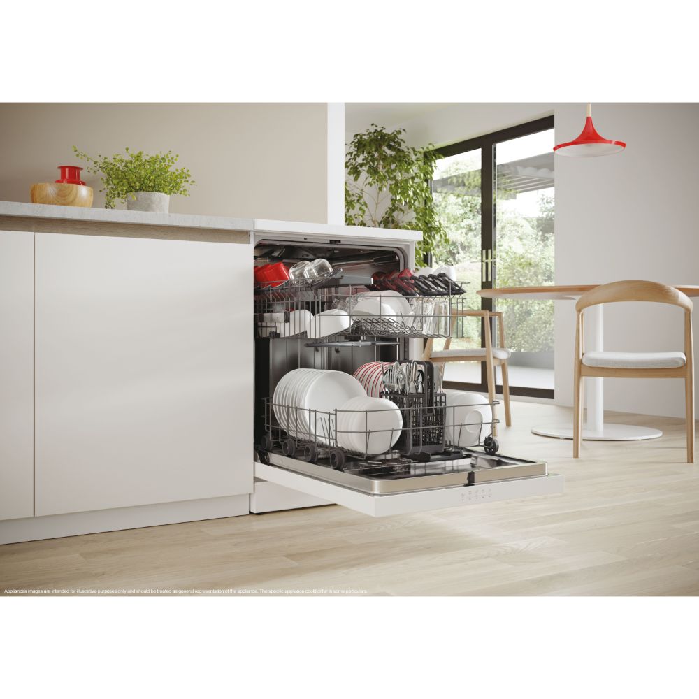 Hoover H-Dish 300 60CM Freestanding Standard Dishwasher - White | HF 3C7L0W-80 from Hoover - DID Electrical