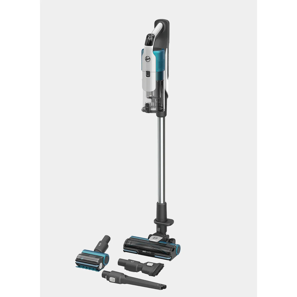 Hoover 0.7L HF9 Anti-Twist Cordless Pet Vacuum Cleaner - Grey &amp; Turquoise | HF910P from Hoover - DID Electrical