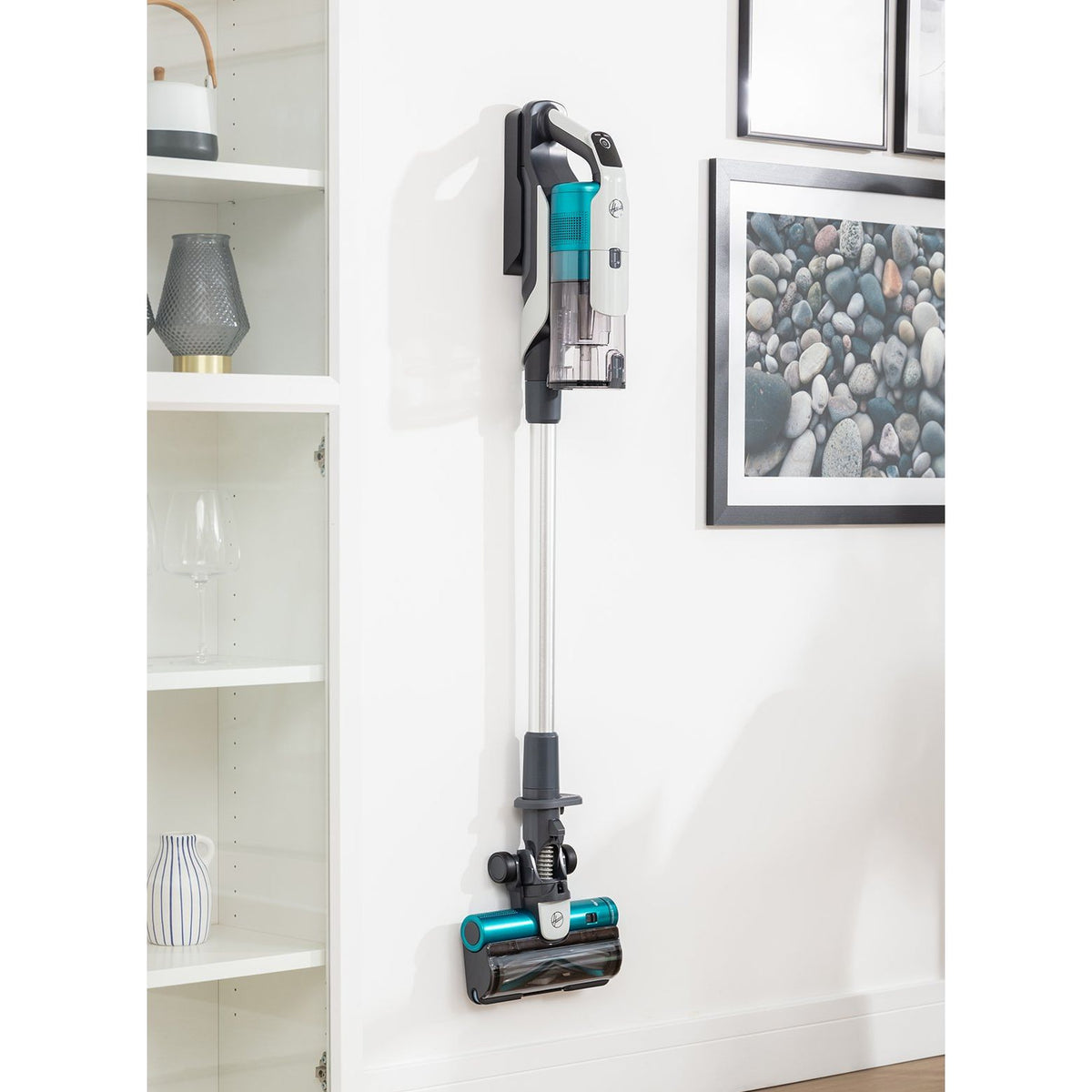 Hoover 0.7L HF9 Anti-Twist Cordless Pet Vacuum Cleaner - Grey &amp; Turquoise | HF910P from Hoover - DID Electrical