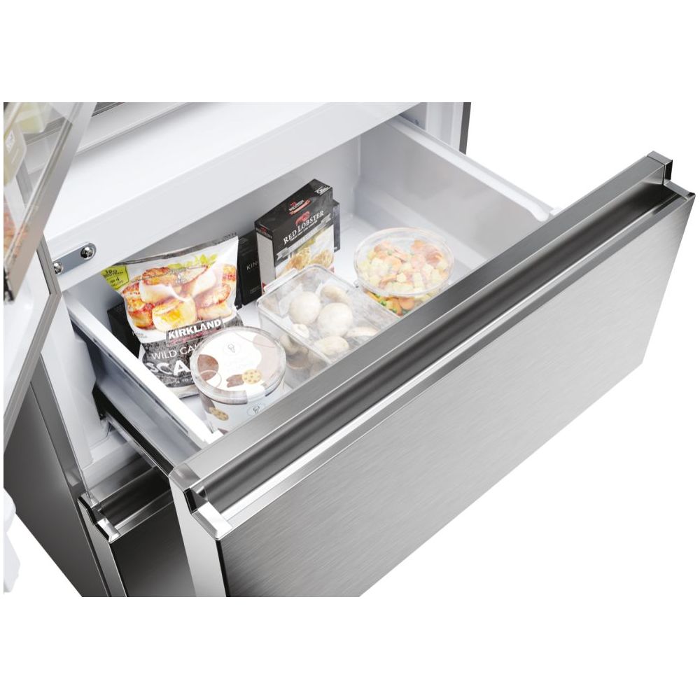 Haier FD 70 Series 5 444L No Frost Multi Door Freestanding Fridge Freezer - Platinum Inox | HFR5719EWMP from Haier - DID Electrical
