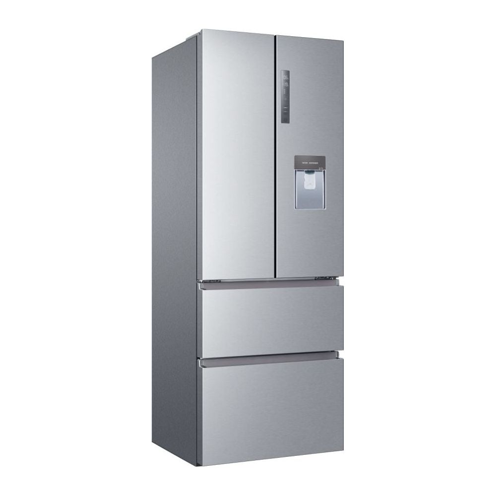 Haier FD 70 Series 5 444L No Frost Multi Door Freestanding Fridge Freezer - Platinum Inox | HFR5719EWMP from Haier - DID Electrical