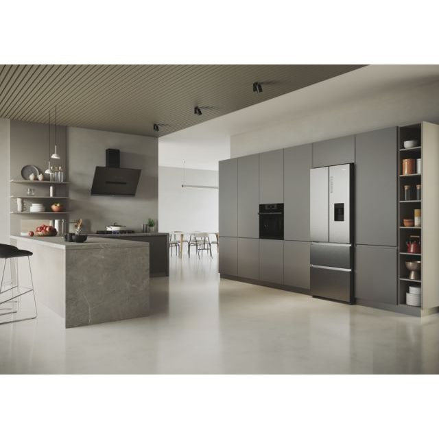Haier FD 70 Series 5 444L No Frost Multi Door Freestanding Fridge Freezer - Platinum Inox | HFR5719EWMP from Haier - DID Electrical