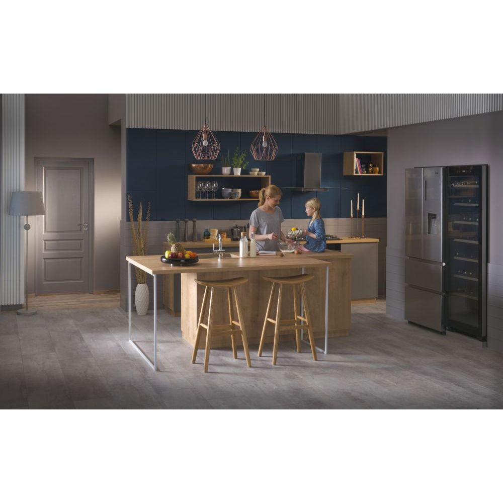 Haier FD 70 Series 5 444L No Frost Multi Door Freestanding Fridge Freezer - Platinum Inox | HFR5719EWMP from Haier - DID Electrical