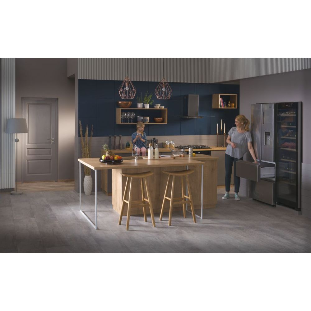 Haier FD 70 Series 5 444L No Frost Multi Door Freestanding Fridge Freezer - Platinum Inox | HFR5719EWMP from Haier - DID Electrical
