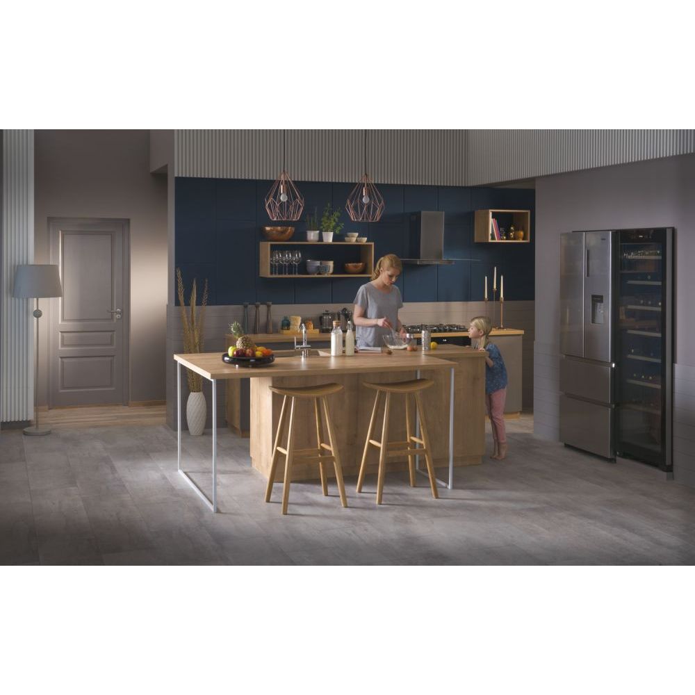 Haier FD 70 Series 5 444L No Frost Multi Door Freestanding Fridge Freezer - Platinum Inox | HFR5719EWMP from Haier - DID Electrical