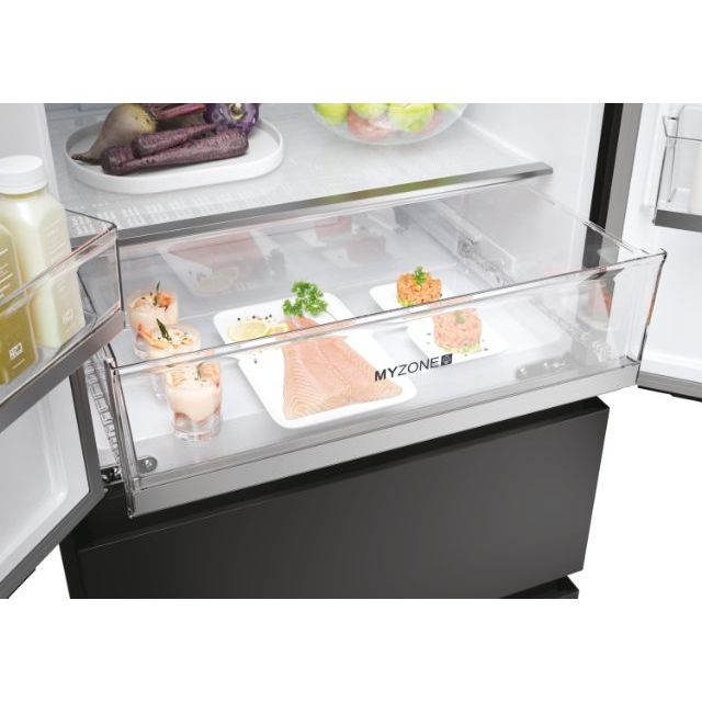 Haier FD 70 Series 5 444L No Frost Freestanding Fridge Freezer - Slate Black | HFR5719EWPB from Haier - DID Electrical