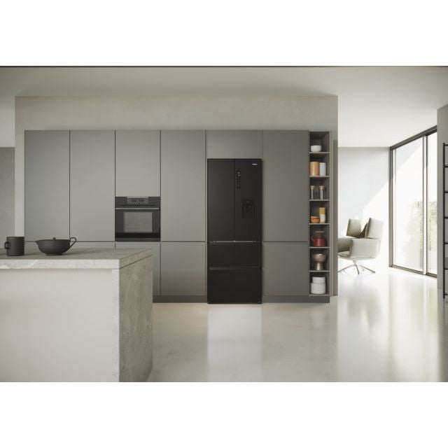 Haier FD 70 Series 5 444L No Frost Freestanding Fridge Freezer - Slate Black | HFR5719EWPB from Haier - DID Electrical