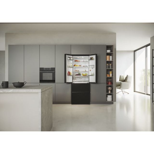 Haier FD 70 Series 5 444L No Frost Freestanding Fridge Freezer - Slate Black | HFR5719EWPB from Haier - DID Electrical