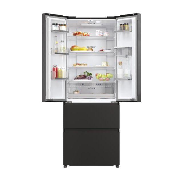 Haier FD 70 Series 5 444L No Frost Freestanding Fridge Freezer - Slate Black | HFR5719EWPB from Haier - DID Electrical