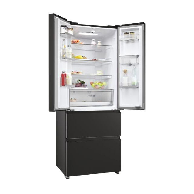 Haier FD 70 Series 5 444L No Frost Freestanding Fridge Freezer - Slate Black | HFR5719EWPB from Haier - DID Electrical