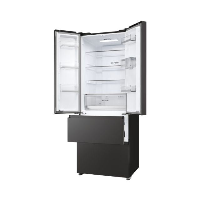 Haier FD 70 Series 5 444L No Frost Freestanding Fridge Freezer - Slate Black | HFR5719EWPB from Haier - DID Electrical